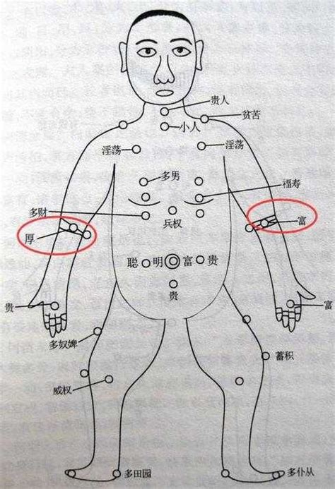 手臂七星痣|手臂北斗七星痣